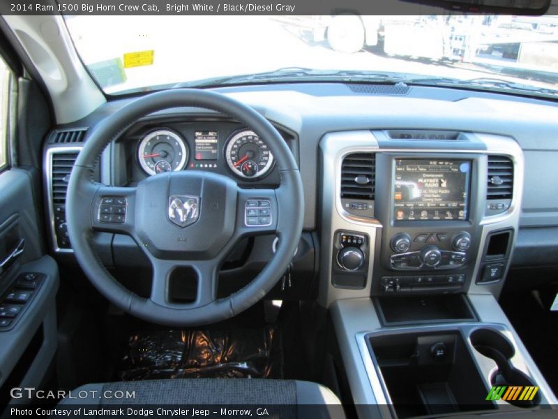 Bright White / Black/Diesel Gray 2014 Ram 1500 Big Horn Crew Cab