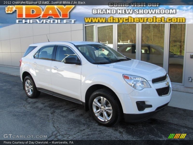 Summit White / Jet Black 2012 Chevrolet Equinox LS AWD