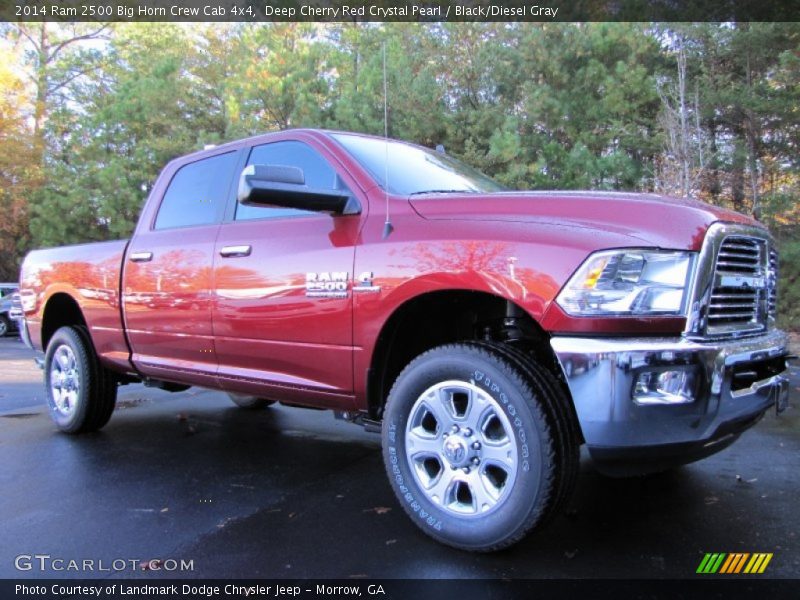 Deep Cherry Red Crystal Pearl / Black/Diesel Gray 2014 Ram 2500 Big Horn Crew Cab 4x4
