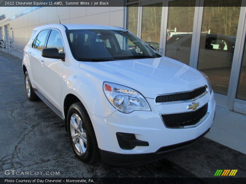 Summit White / Jet Black 2012 Chevrolet Equinox LS AWD