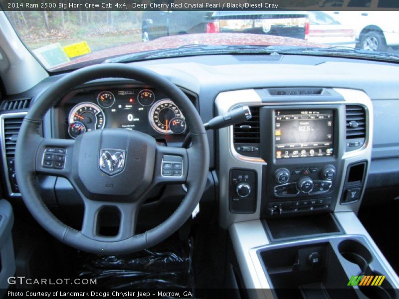 Deep Cherry Red Crystal Pearl / Black/Diesel Gray 2014 Ram 2500 Big Horn Crew Cab 4x4