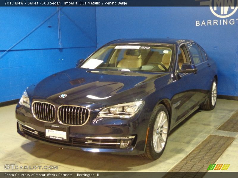Imperial Blue Metallic / Veneto Beige 2013 BMW 7 Series 750Li Sedan