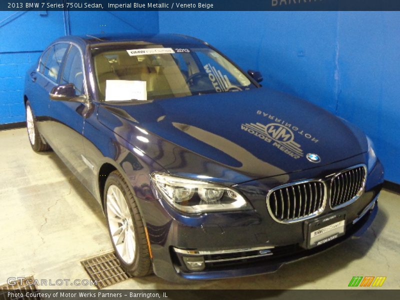 Imperial Blue Metallic / Veneto Beige 2013 BMW 7 Series 750Li Sedan