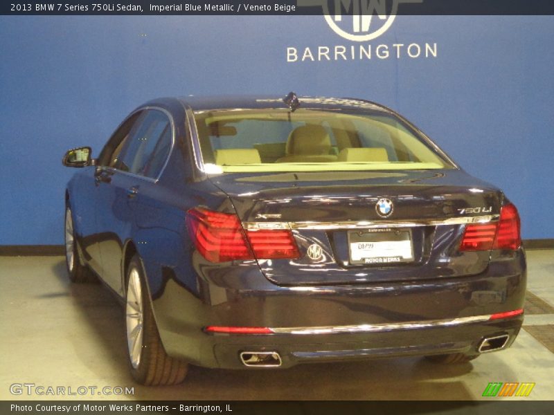 Imperial Blue Metallic / Veneto Beige 2013 BMW 7 Series 750Li Sedan