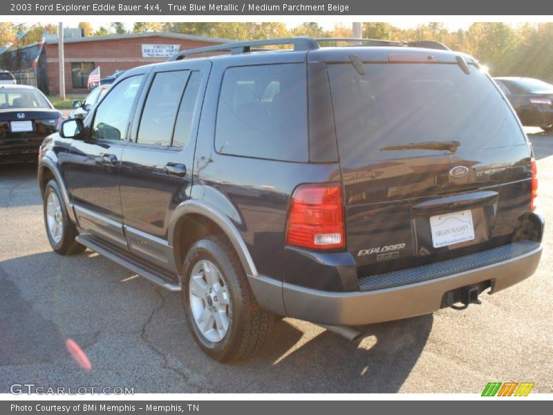True Blue Metallic / Medium Parchment Beige 2003 Ford Explorer Eddie Bauer 4x4