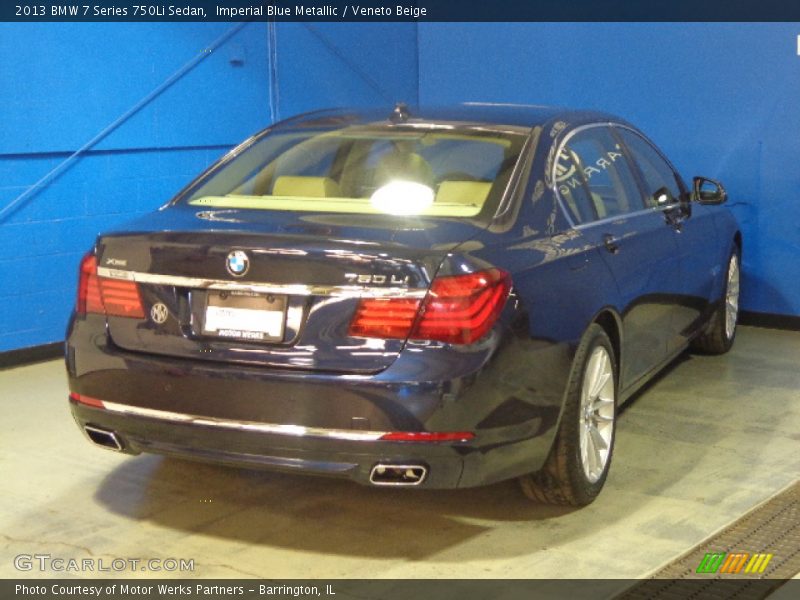 Imperial Blue Metallic / Veneto Beige 2013 BMW 7 Series 750Li Sedan