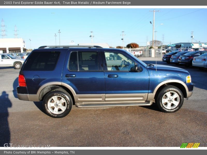 True Blue Metallic / Medium Parchment Beige 2003 Ford Explorer Eddie Bauer 4x4