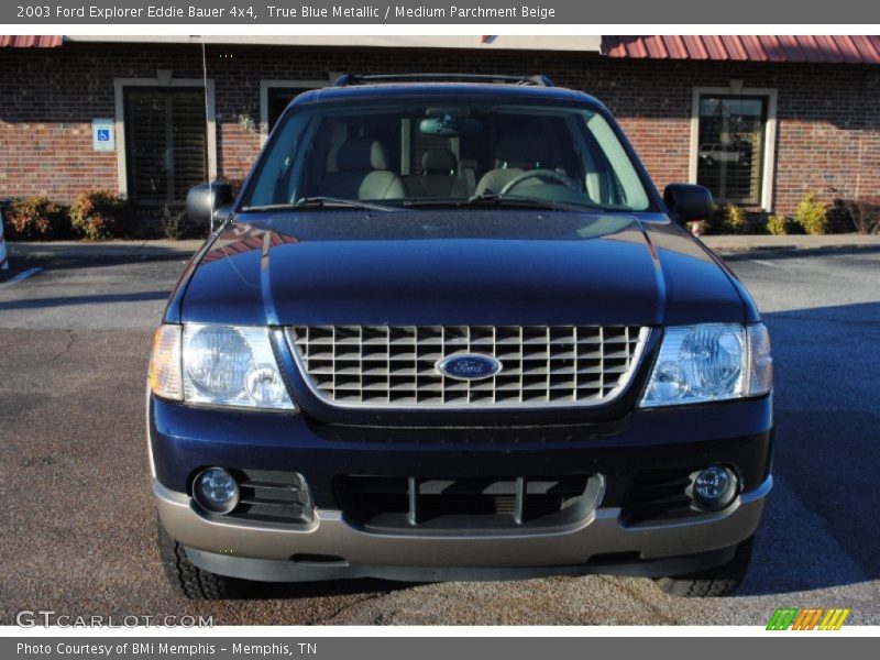 True Blue Metallic / Medium Parchment Beige 2003 Ford Explorer Eddie Bauer 4x4