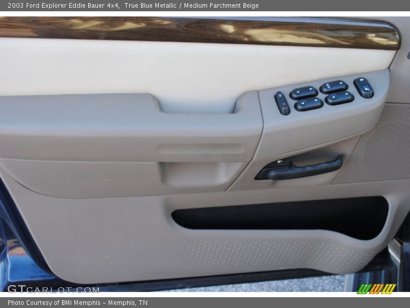 True Blue Metallic / Medium Parchment Beige 2003 Ford Explorer Eddie Bauer 4x4