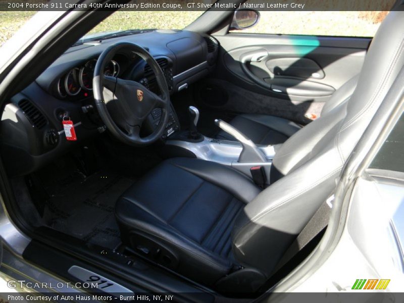 Natural Leather Grey Interior - 2004 911 Carrera 40th Anniversary Edition Coupe 