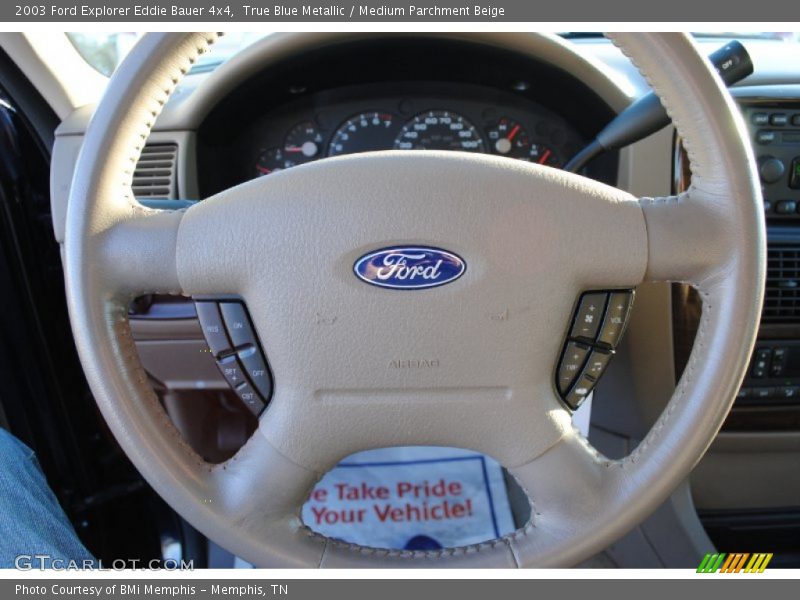 True Blue Metallic / Medium Parchment Beige 2003 Ford Explorer Eddie Bauer 4x4