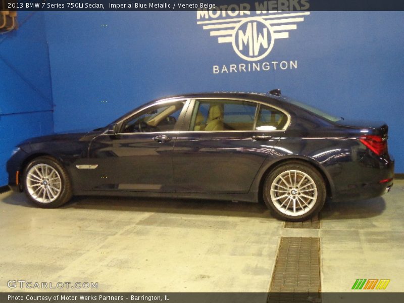 Imperial Blue Metallic / Veneto Beige 2013 BMW 7 Series 750Li Sedan