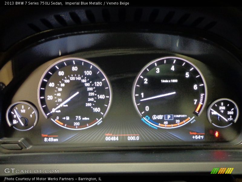 Imperial Blue Metallic / Veneto Beige 2013 BMW 7 Series 750Li Sedan