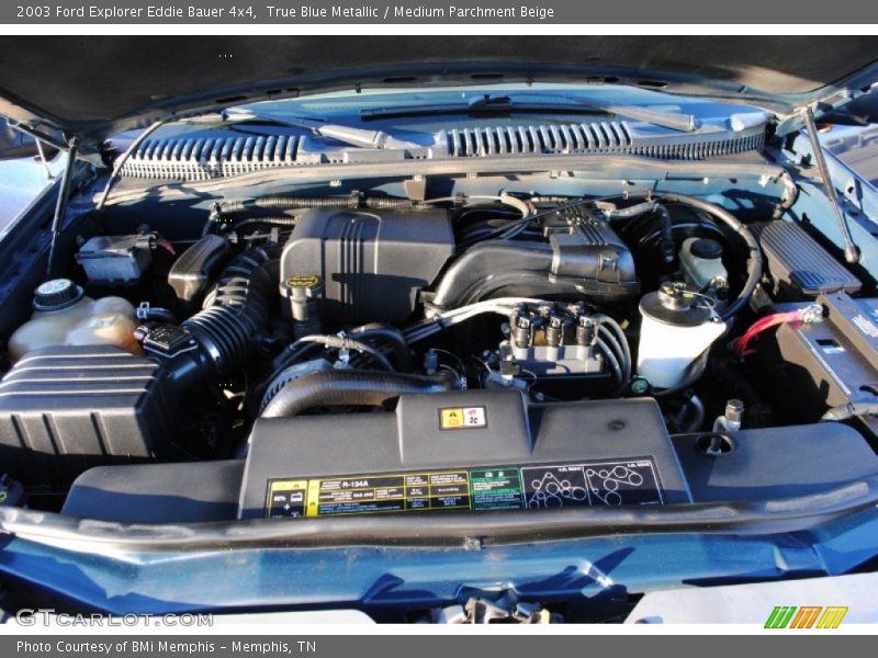 True Blue Metallic / Medium Parchment Beige 2003 Ford Explorer Eddie Bauer 4x4