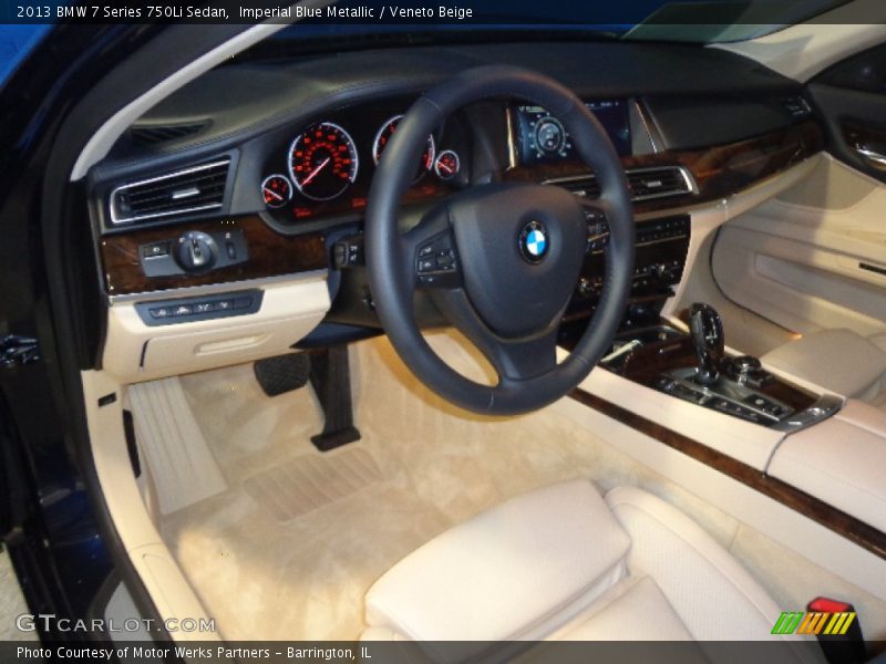 Imperial Blue Metallic / Veneto Beige 2013 BMW 7 Series 750Li Sedan