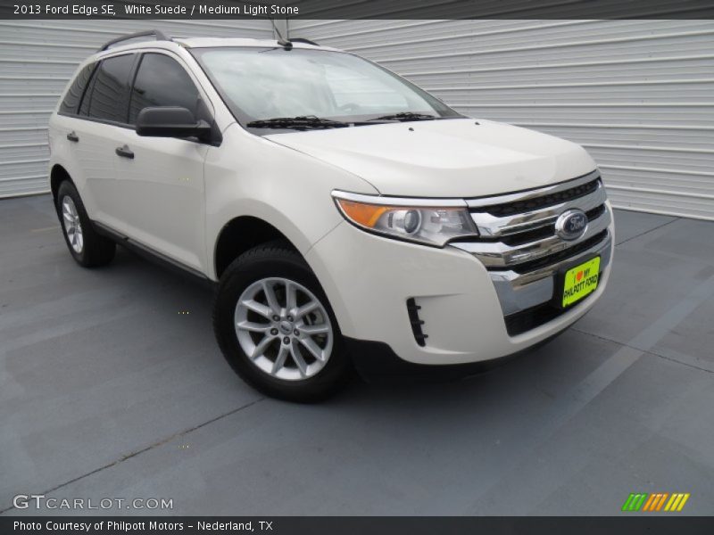 White Suede / Medium Light Stone 2013 Ford Edge SE