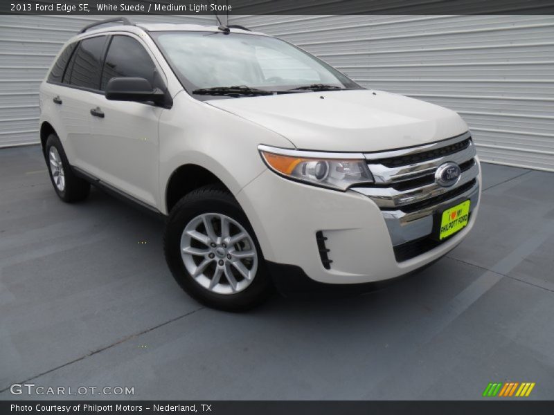 White Suede / Medium Light Stone 2013 Ford Edge SE