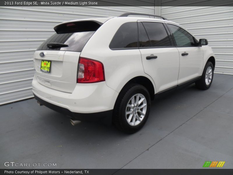 White Suede / Medium Light Stone 2013 Ford Edge SE
