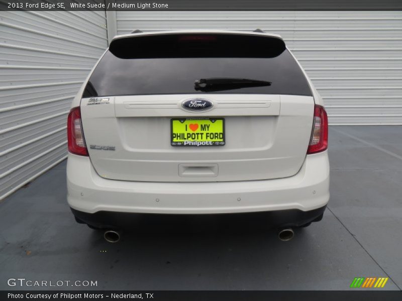 White Suede / Medium Light Stone 2013 Ford Edge SE