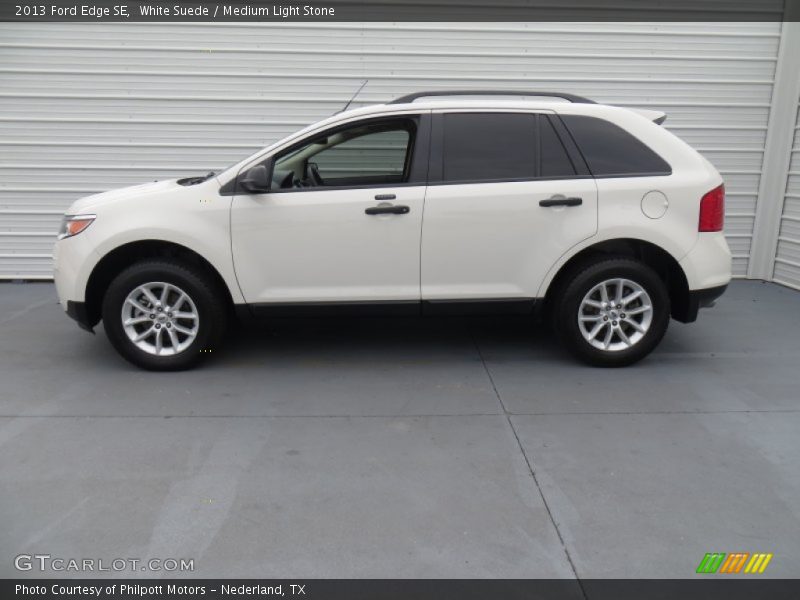 White Suede / Medium Light Stone 2013 Ford Edge SE