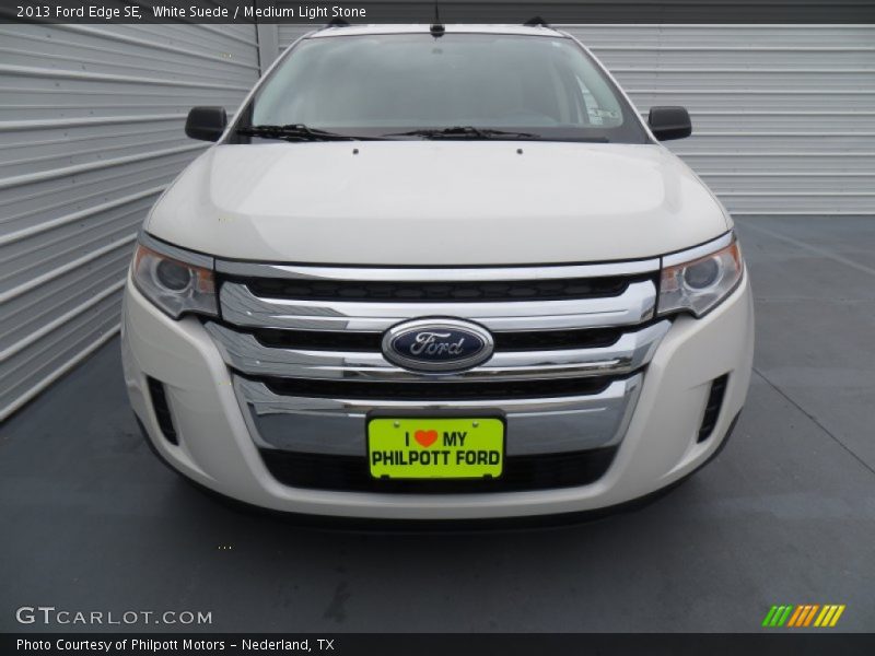 White Suede / Medium Light Stone 2013 Ford Edge SE