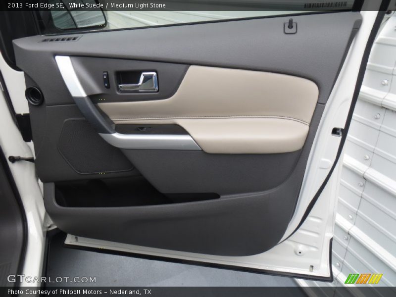 White Suede / Medium Light Stone 2013 Ford Edge SE