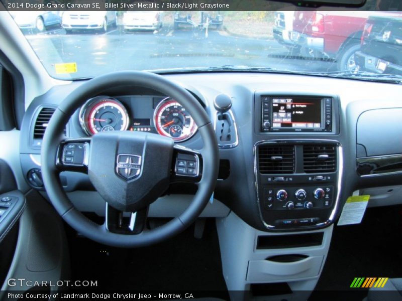 Billet Silver Metallic / Black/Light Graystone 2014 Dodge Grand Caravan SE