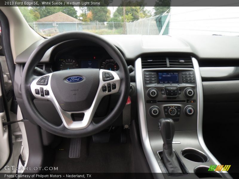 White Suede / Medium Light Stone 2013 Ford Edge SE