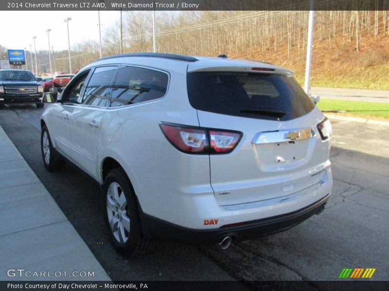 White Diamond Tricoat / Ebony 2014 Chevrolet Traverse LTZ AWD