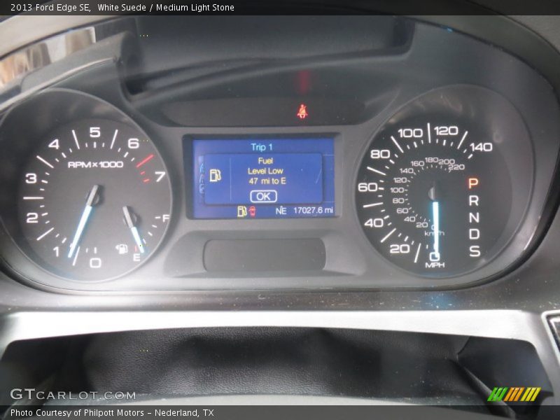 White Suede / Medium Light Stone 2013 Ford Edge SE