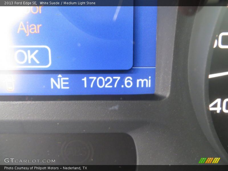 White Suede / Medium Light Stone 2013 Ford Edge SE