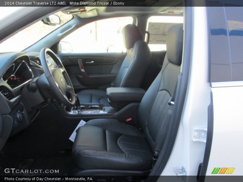White Diamond Tricoat / Ebony 2014 Chevrolet Traverse LTZ AWD