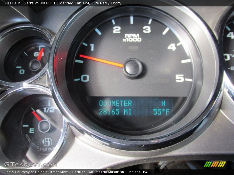Fire Red / Ebony 2011 GMC Sierra 2500HD SLE Extended Cab 4x4
