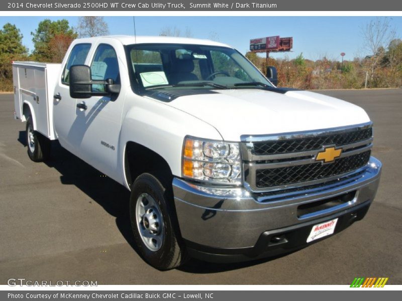Summit White / Dark Titanium 2014 Chevrolet Silverado 2500HD WT Crew Cab Utlity Truck