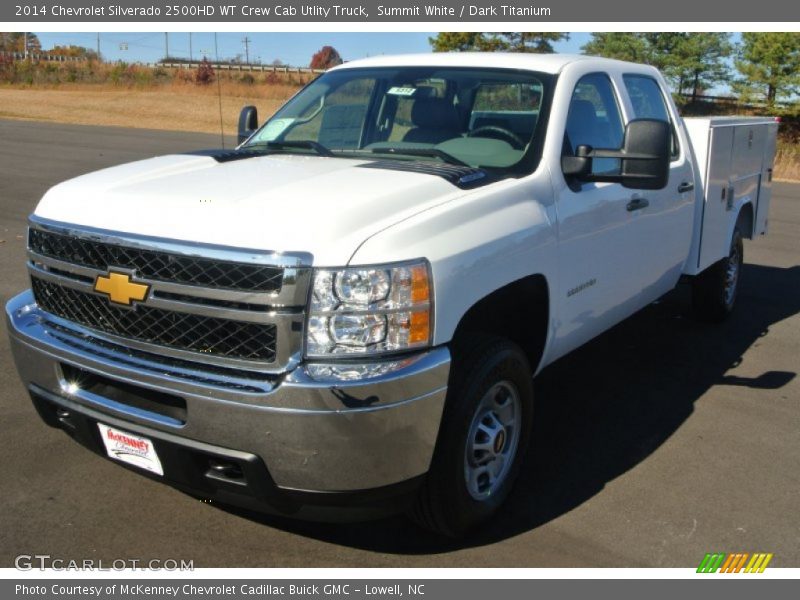 Summit White / Dark Titanium 2014 Chevrolet Silverado 2500HD WT Crew Cab Utlity Truck