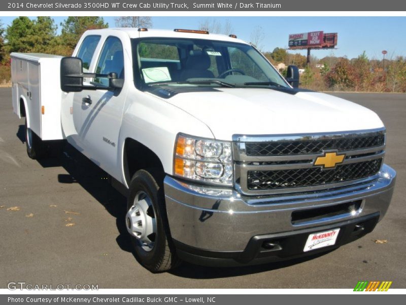 Summit White / Dark Titanium 2014 Chevrolet Silverado 3500HD WT Crew Cab Utility Truck