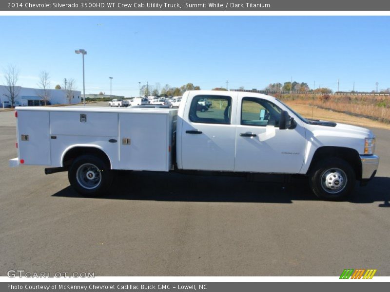Summit White / Dark Titanium 2014 Chevrolet Silverado 3500HD WT Crew Cab Utility Truck