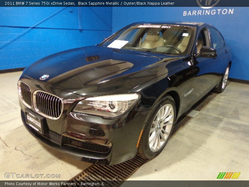Black Sapphire Metallic / Oyster/Black Nappa Leather 2011 BMW 7 Series 750i xDrive Sedan