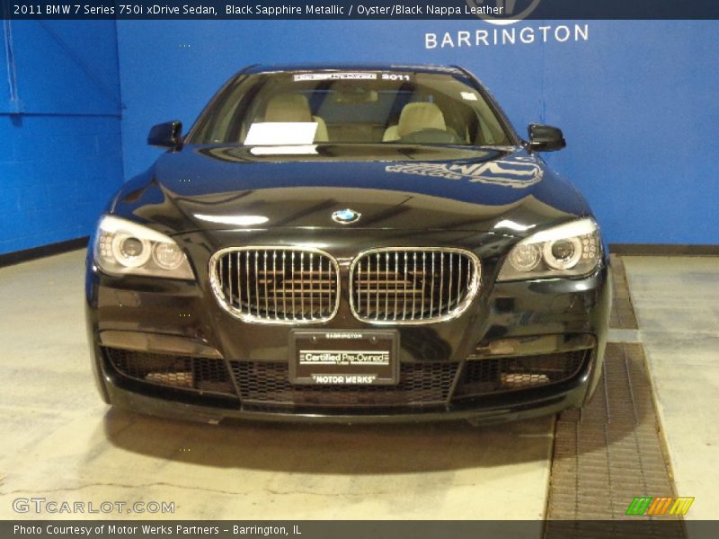 Black Sapphire Metallic / Oyster/Black Nappa Leather 2011 BMW 7 Series 750i xDrive Sedan