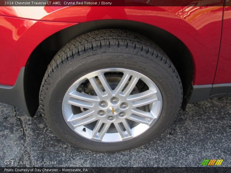 Crystal Red Tintcoat / Ebony 2014 Chevrolet Traverse LT AWD
