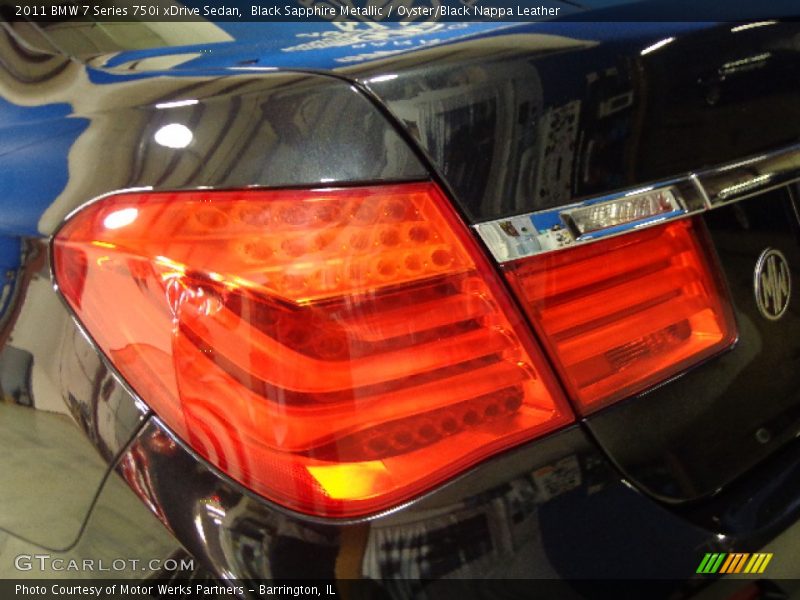 Black Sapphire Metallic / Oyster/Black Nappa Leather 2011 BMW 7 Series 750i xDrive Sedan