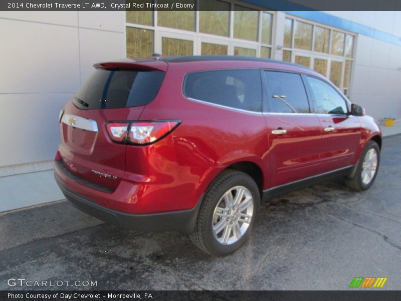 Crystal Red Tintcoat / Ebony 2014 Chevrolet Traverse LT AWD