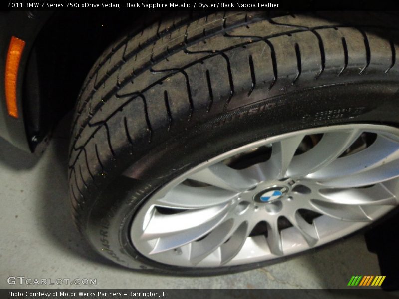 Black Sapphire Metallic / Oyster/Black Nappa Leather 2011 BMW 7 Series 750i xDrive Sedan