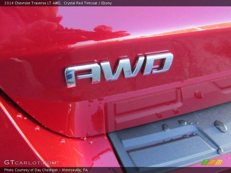 Crystal Red Tintcoat / Ebony 2014 Chevrolet Traverse LT AWD