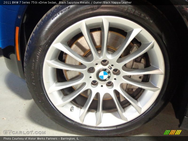 Black Sapphire Metallic / Oyster/Black Nappa Leather 2011 BMW 7 Series 750i xDrive Sedan