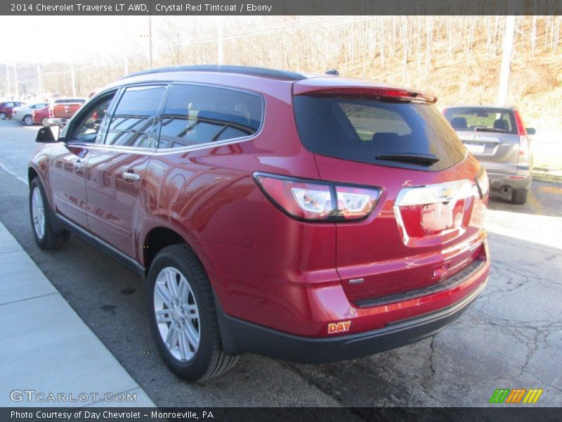 Crystal Red Tintcoat / Ebony 2014 Chevrolet Traverse LT AWD