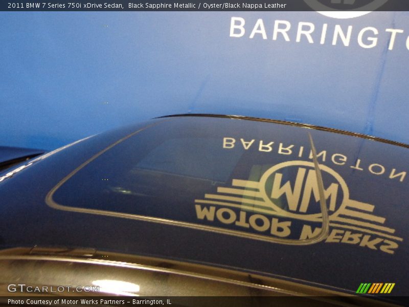 Black Sapphire Metallic / Oyster/Black Nappa Leather 2011 BMW 7 Series 750i xDrive Sedan