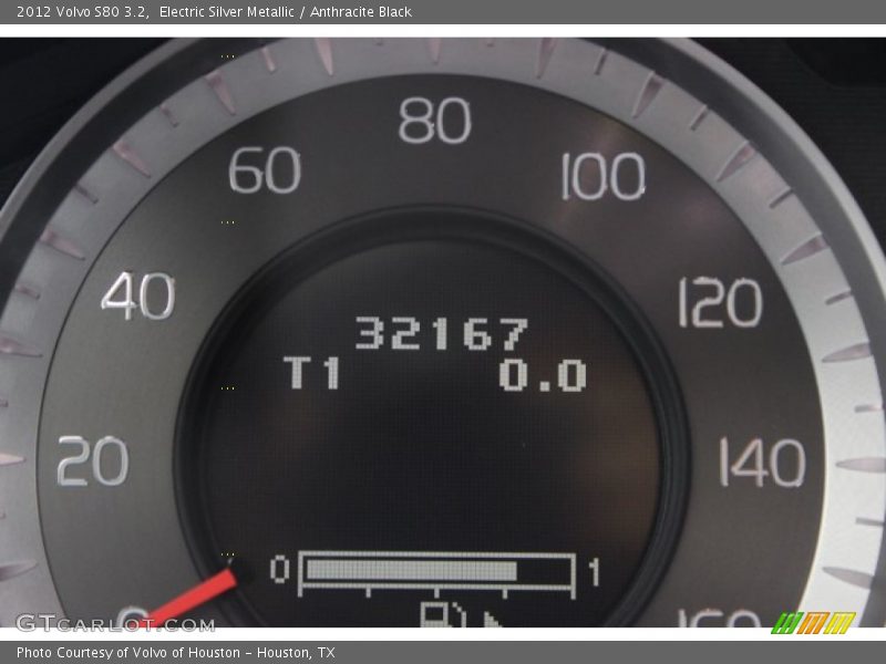 Electric Silver Metallic / Anthracite Black 2012 Volvo S80 3.2