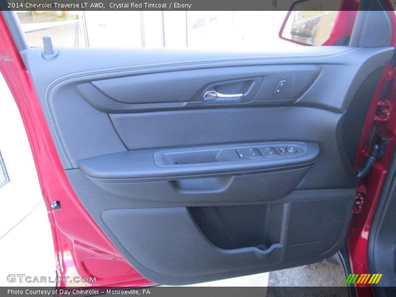 Crystal Red Tintcoat / Ebony 2014 Chevrolet Traverse LT AWD
