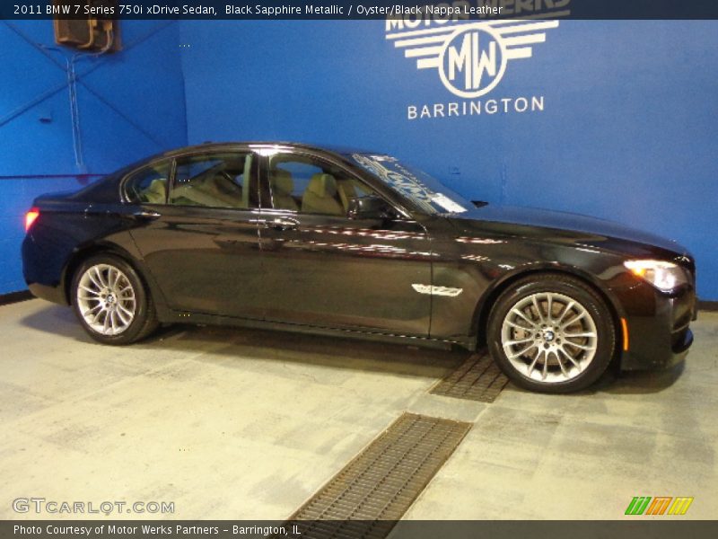 Black Sapphire Metallic / Oyster/Black Nappa Leather 2011 BMW 7 Series 750i xDrive Sedan